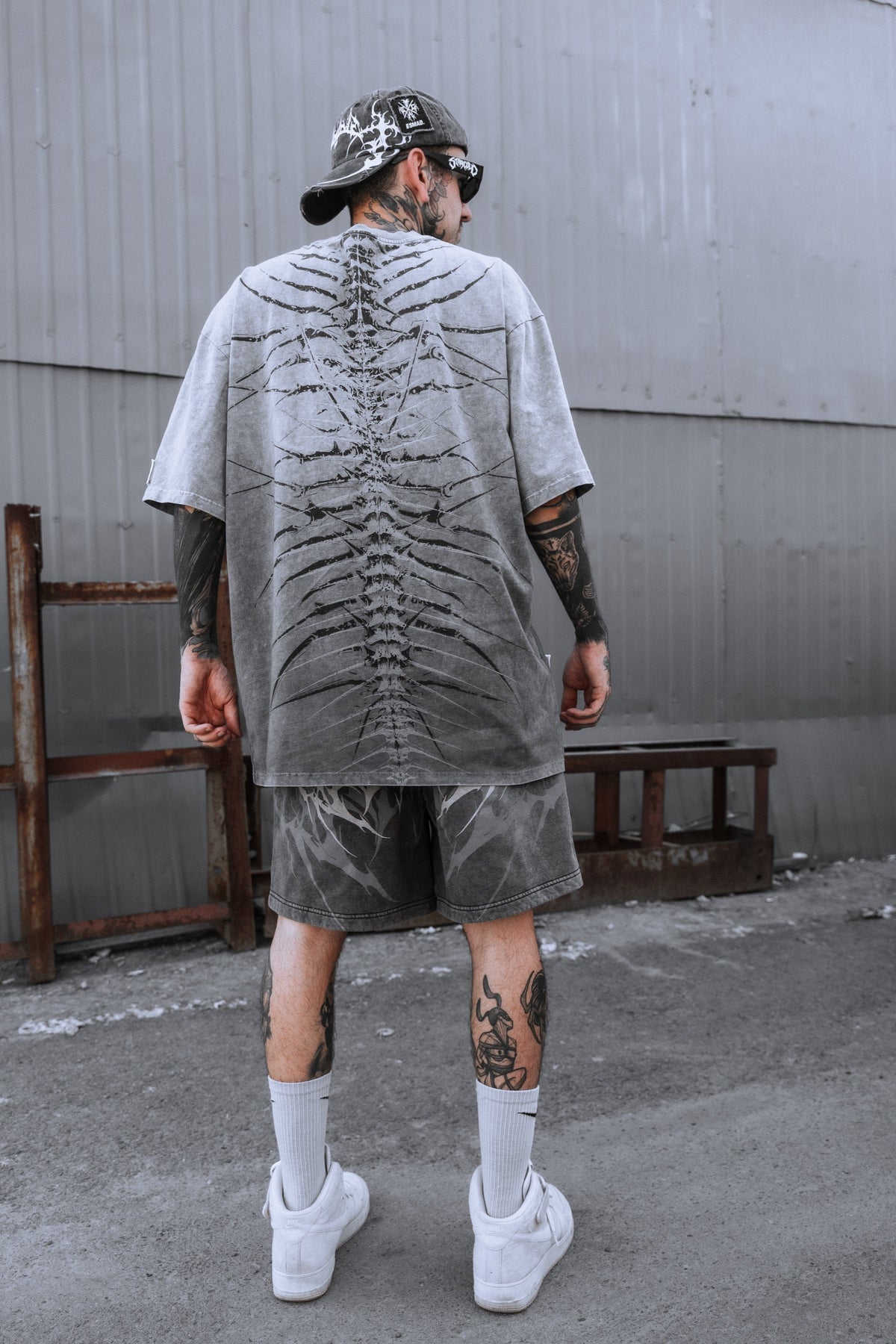 Lineage Of Dusk - Heavy Oversized T-Shirt (Grey) 250GSM