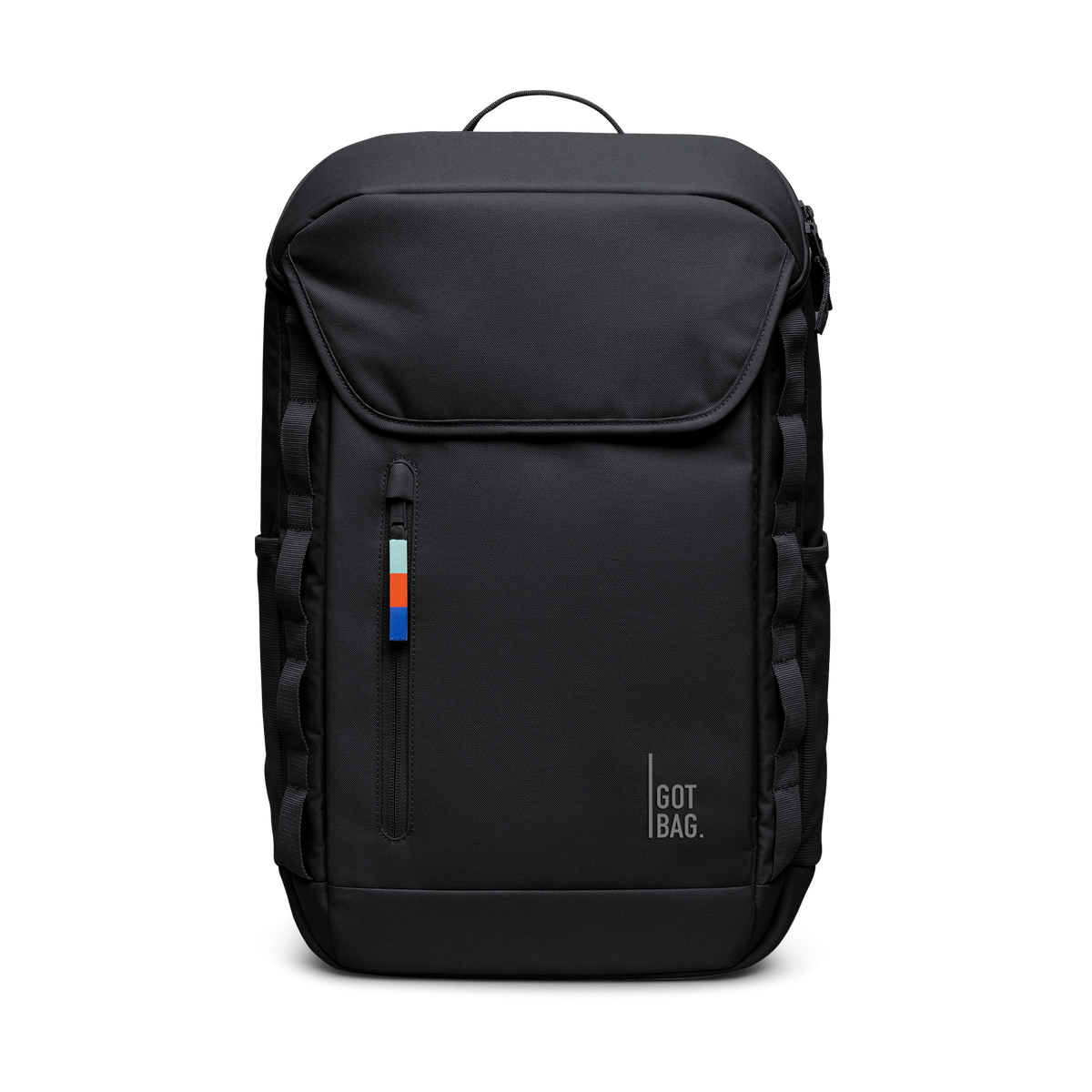 PRO PACK Rucksack in black (Schwarz) als Studioaufnahme in Frontansicht.