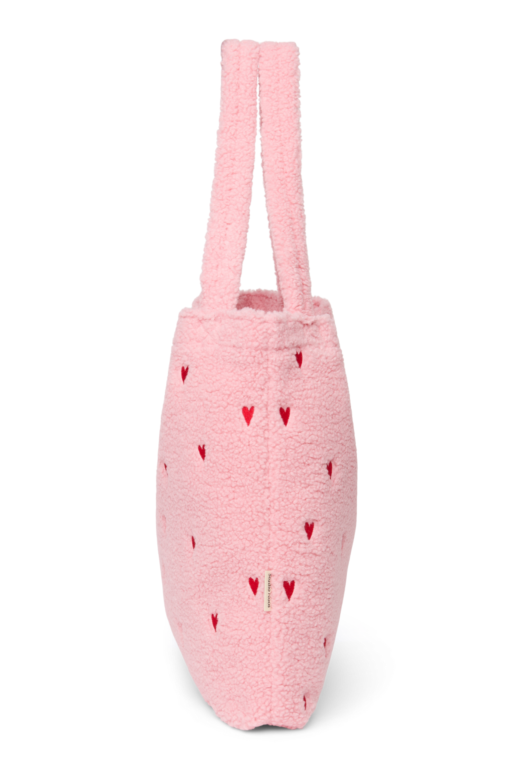 Teddy Mom Bag | Light Pink Hearts