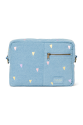 Denim Stroller Organizer | Light Blue Hearts