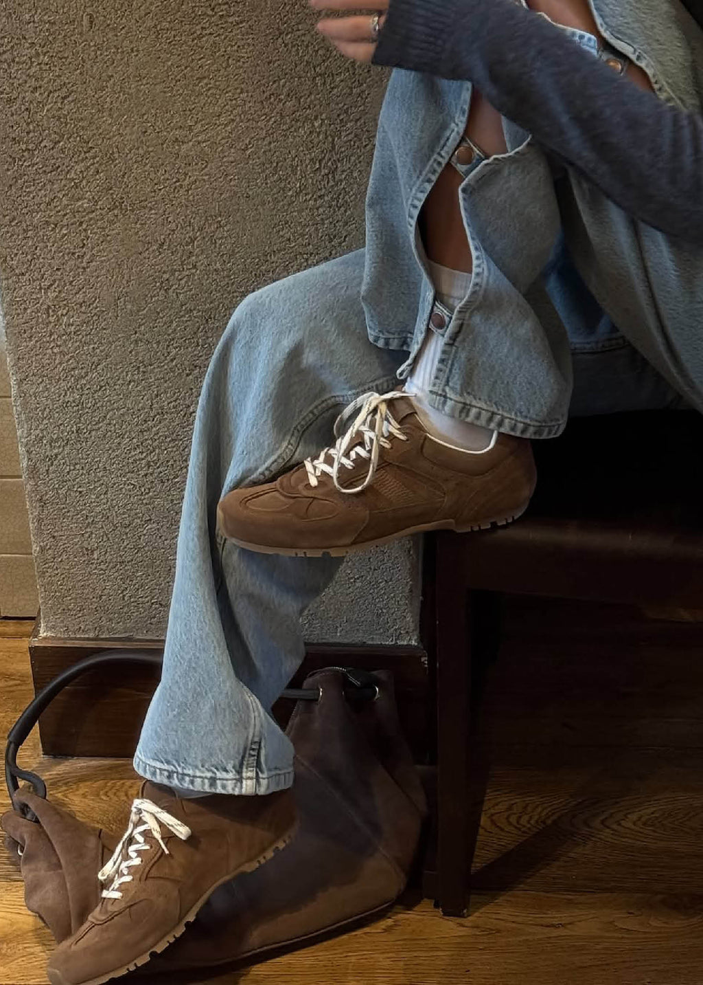 Tb.56 Suede Brown Leather Sneakers