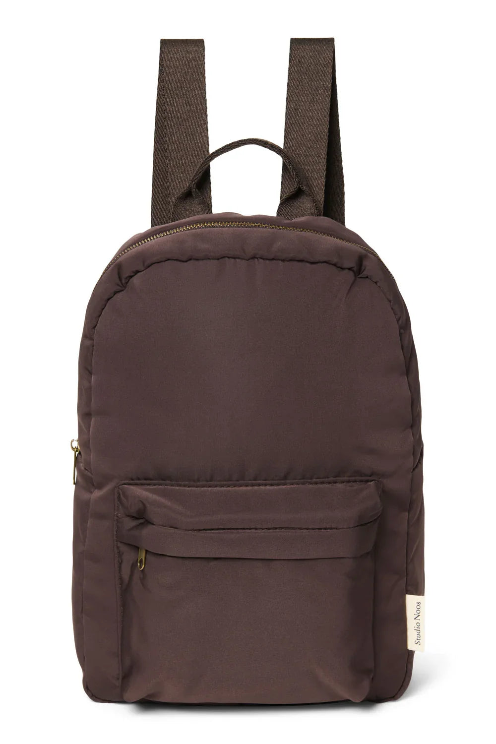 Brown Puffy Midi Backpack