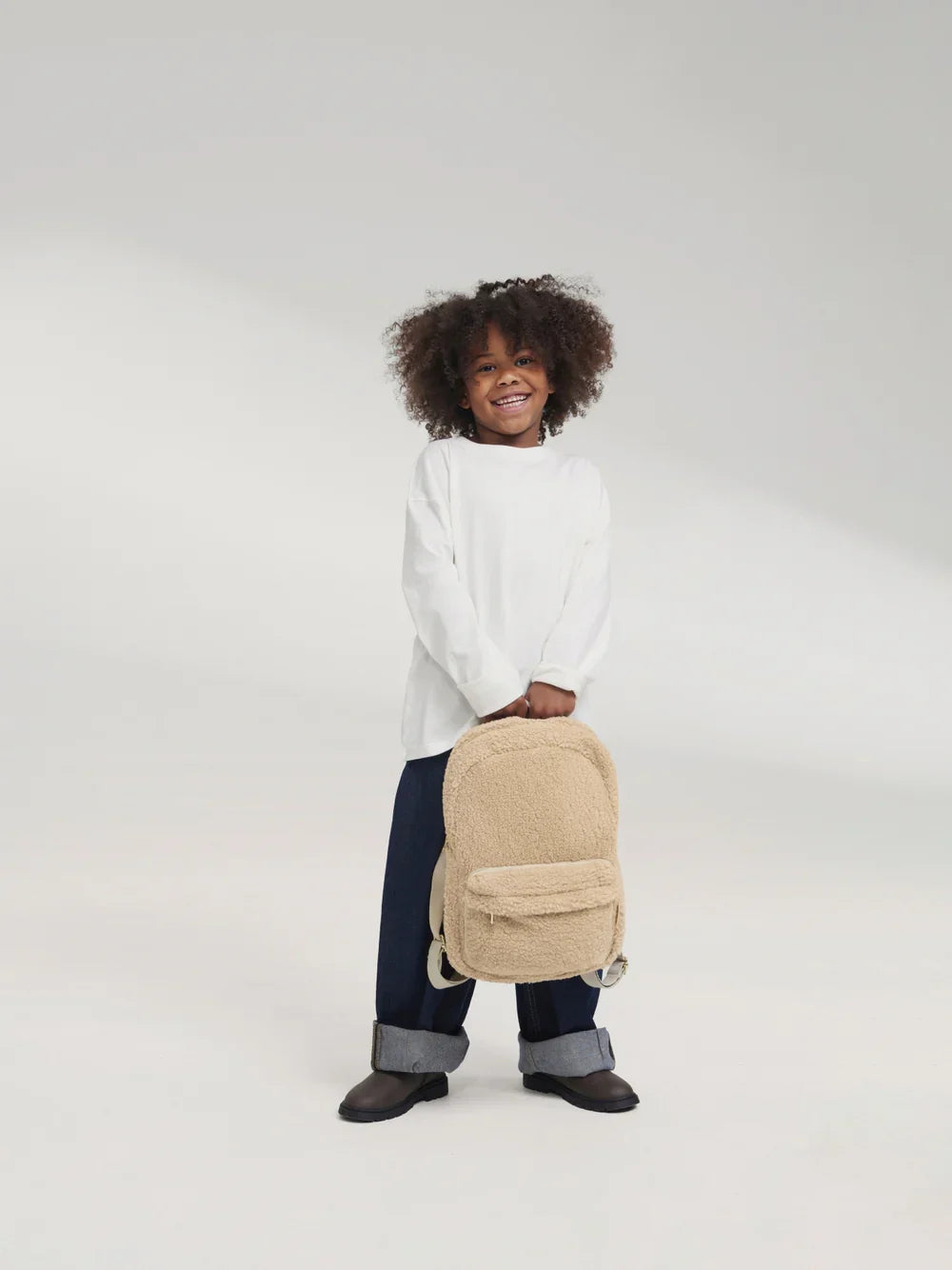 Brown Hearts Teddy Midi Backpack