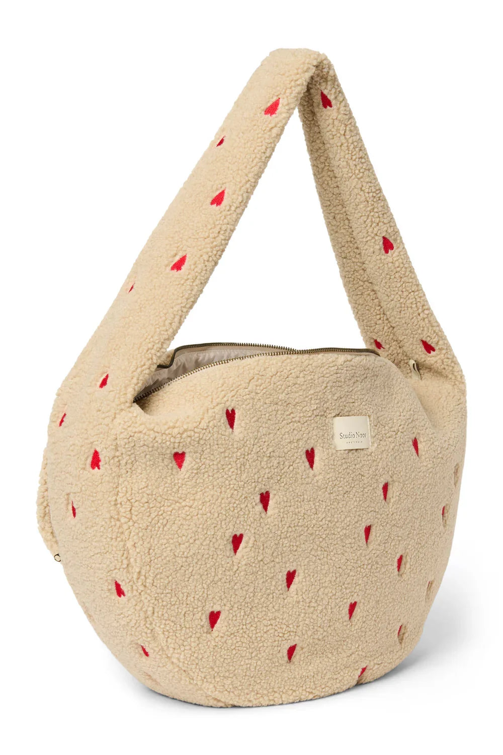 Brown Hearts Teddy Cross Body Bag