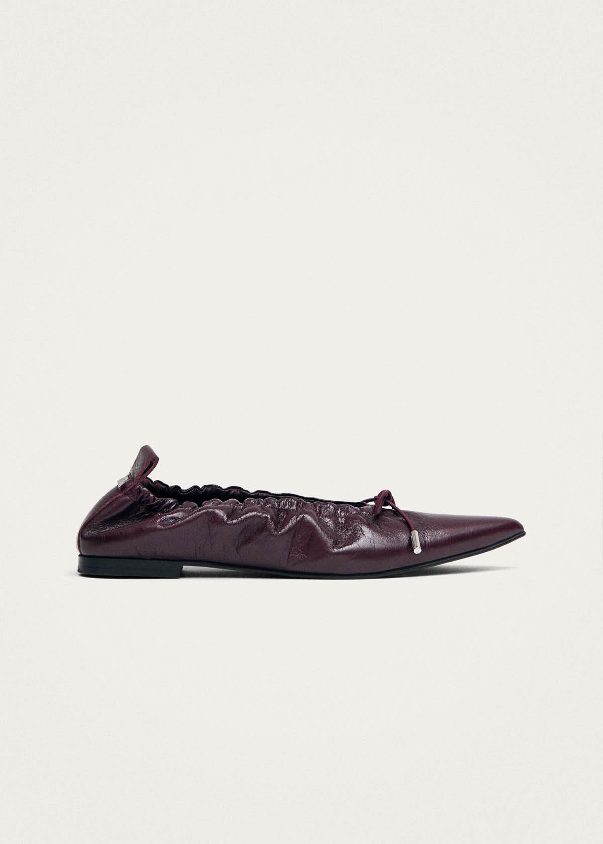 Arden Rift Burgundy Leather Ballet Flats