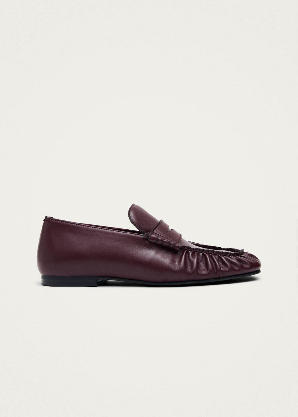 Aven Burgundy Vegan Leather Loafers