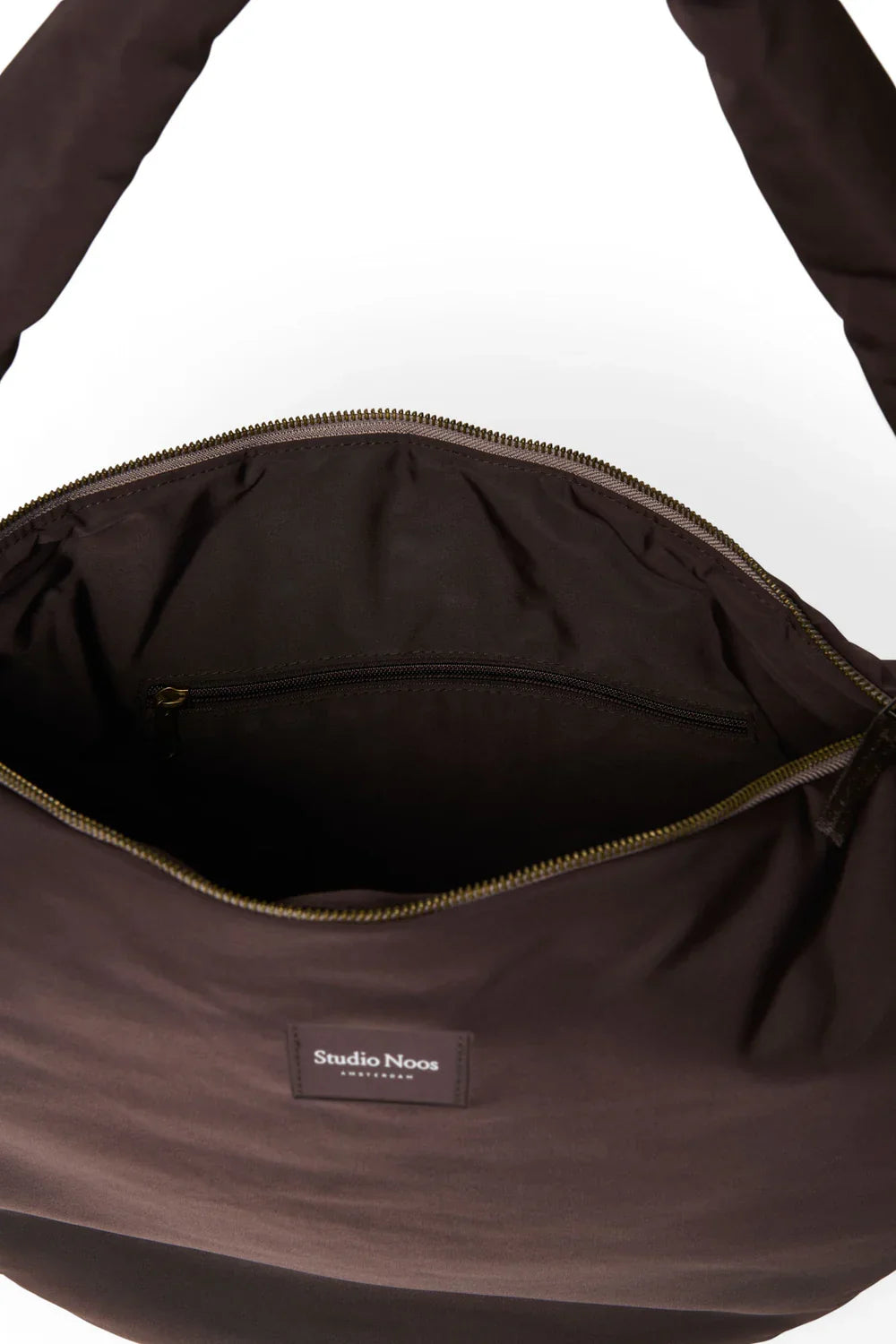 Brown Puffy Cross Body Bag