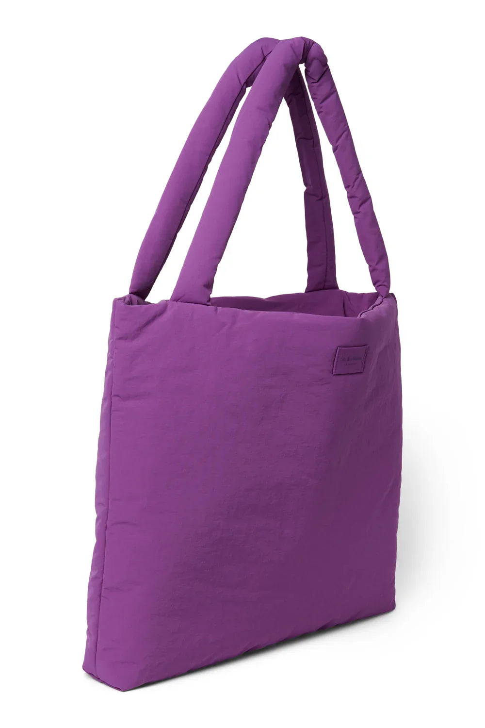 Purple Textured Puffy Mom Bag