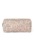 Beige Leopard Puffy Pouch
