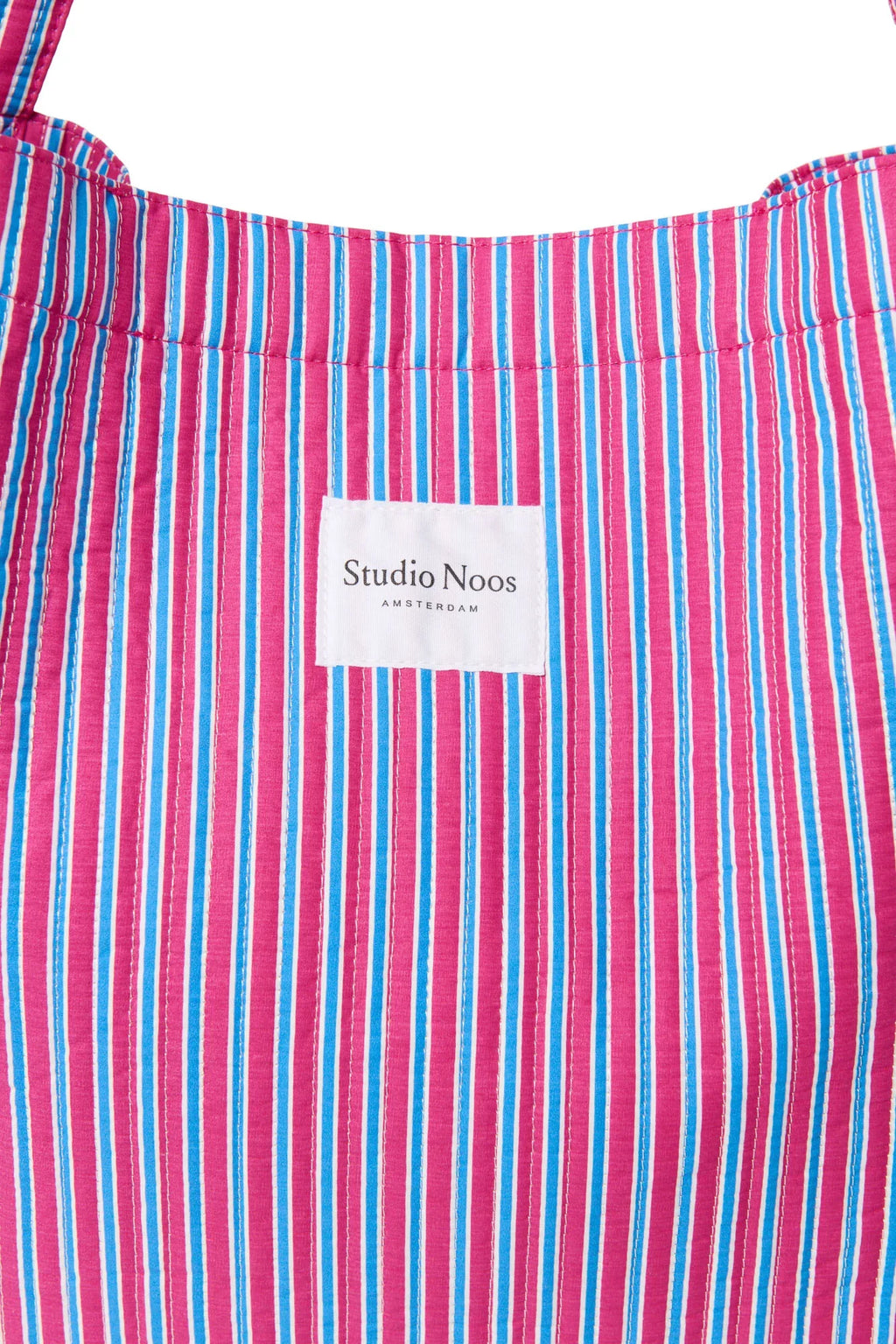 Poplin Striped Mom Bag | Butter Yellow