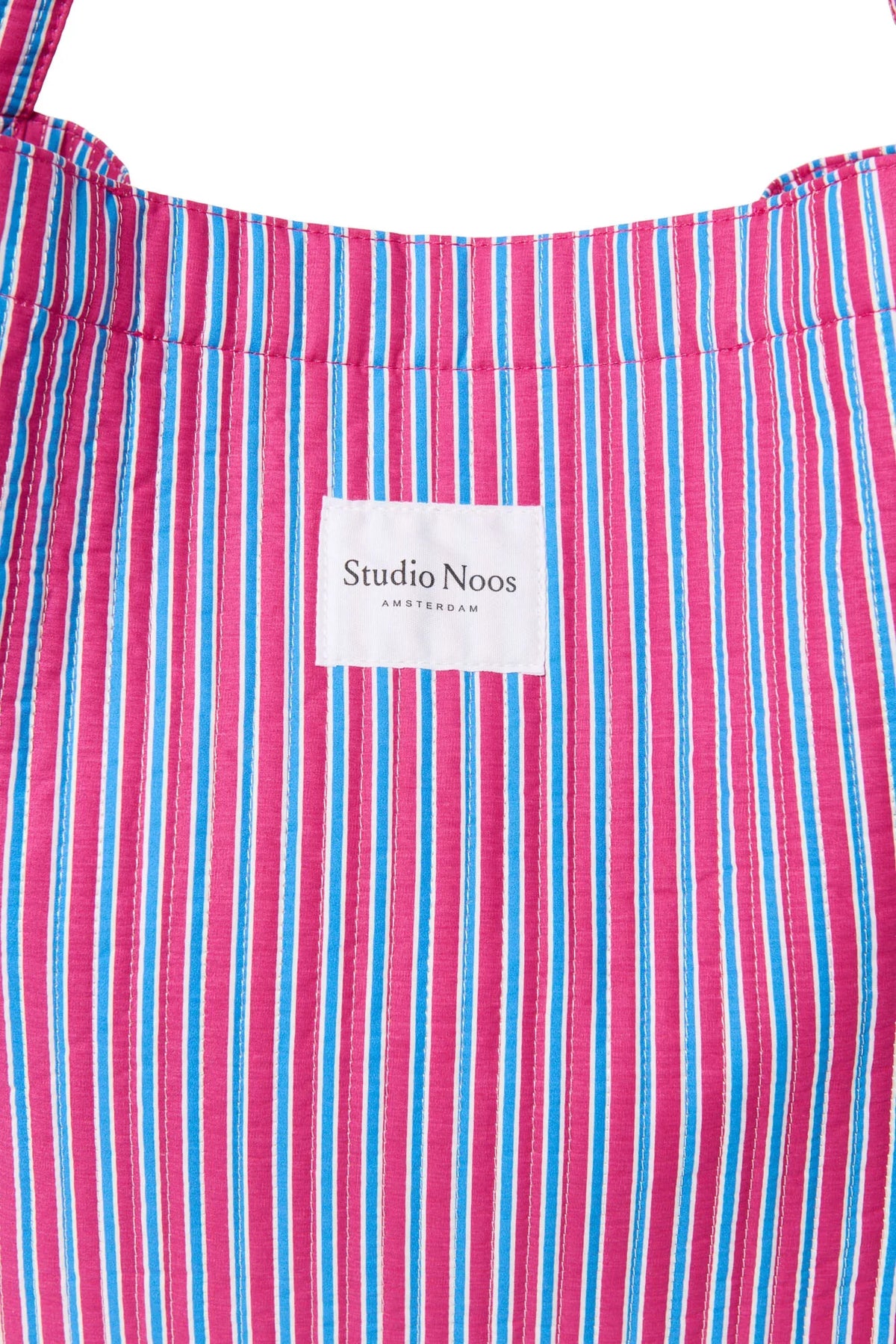 Poplin Striped Mom Bag | Butter Yellow