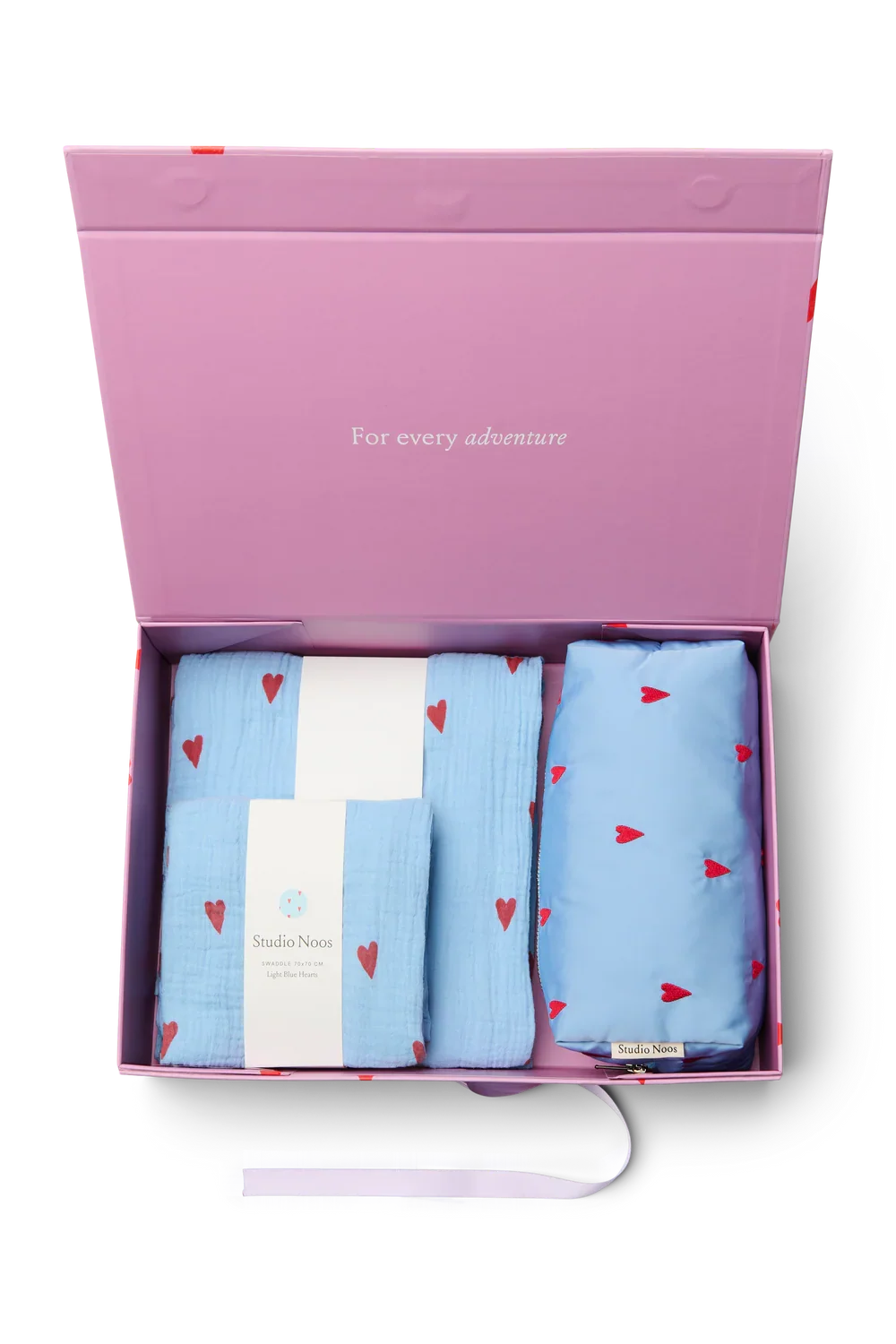 Newborn Essential Gift Set - Light Blue Hearts