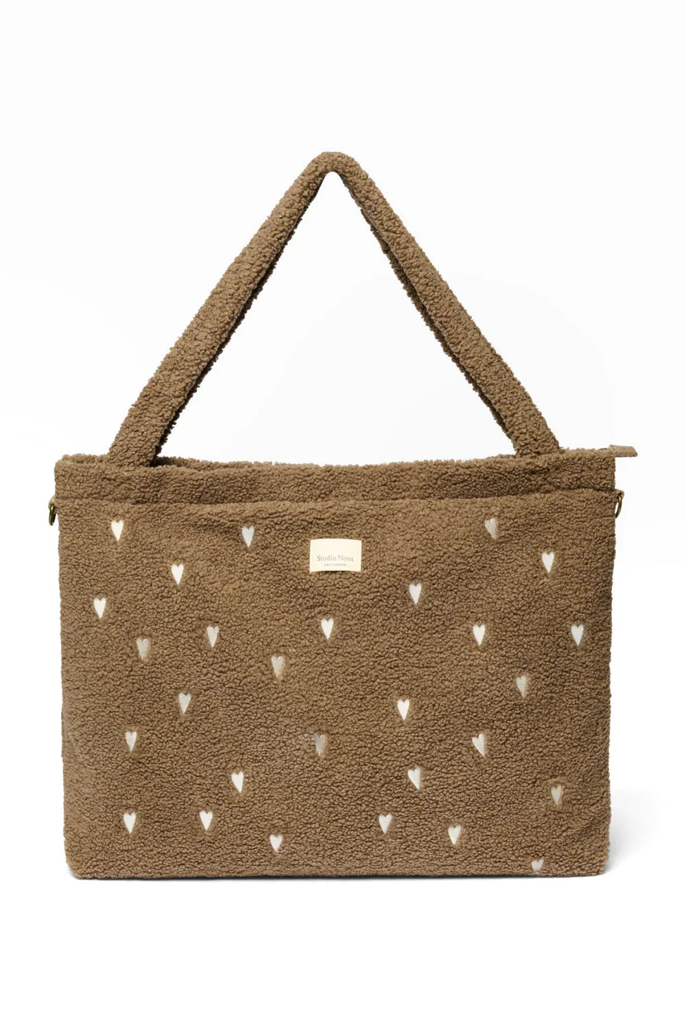 Brown Hearts Teddy Diaper Bag