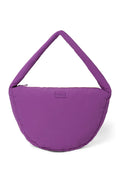 Purple Textured Puffy Cross Body Bag