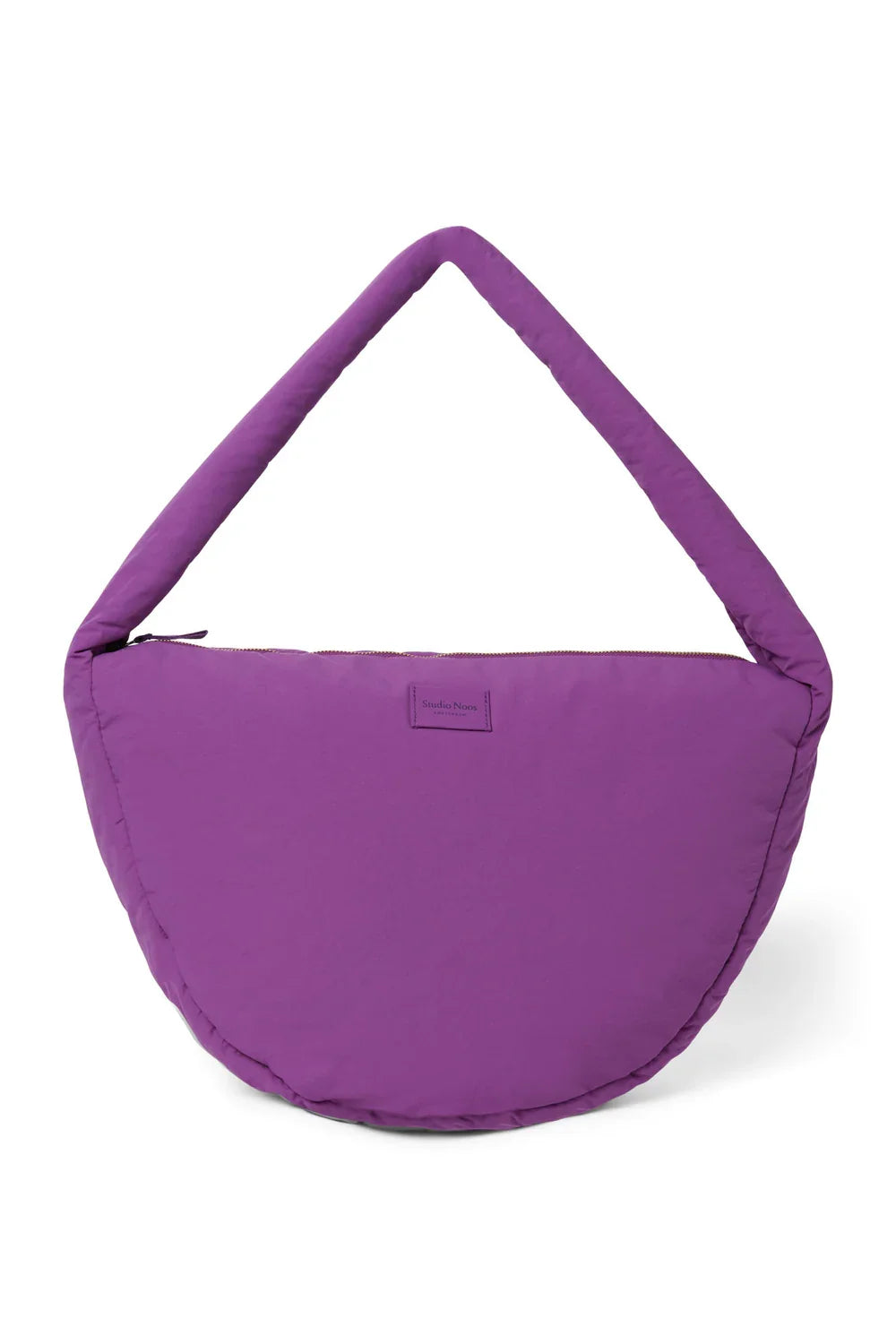 Purple Textured Puffy Cross Body Bag