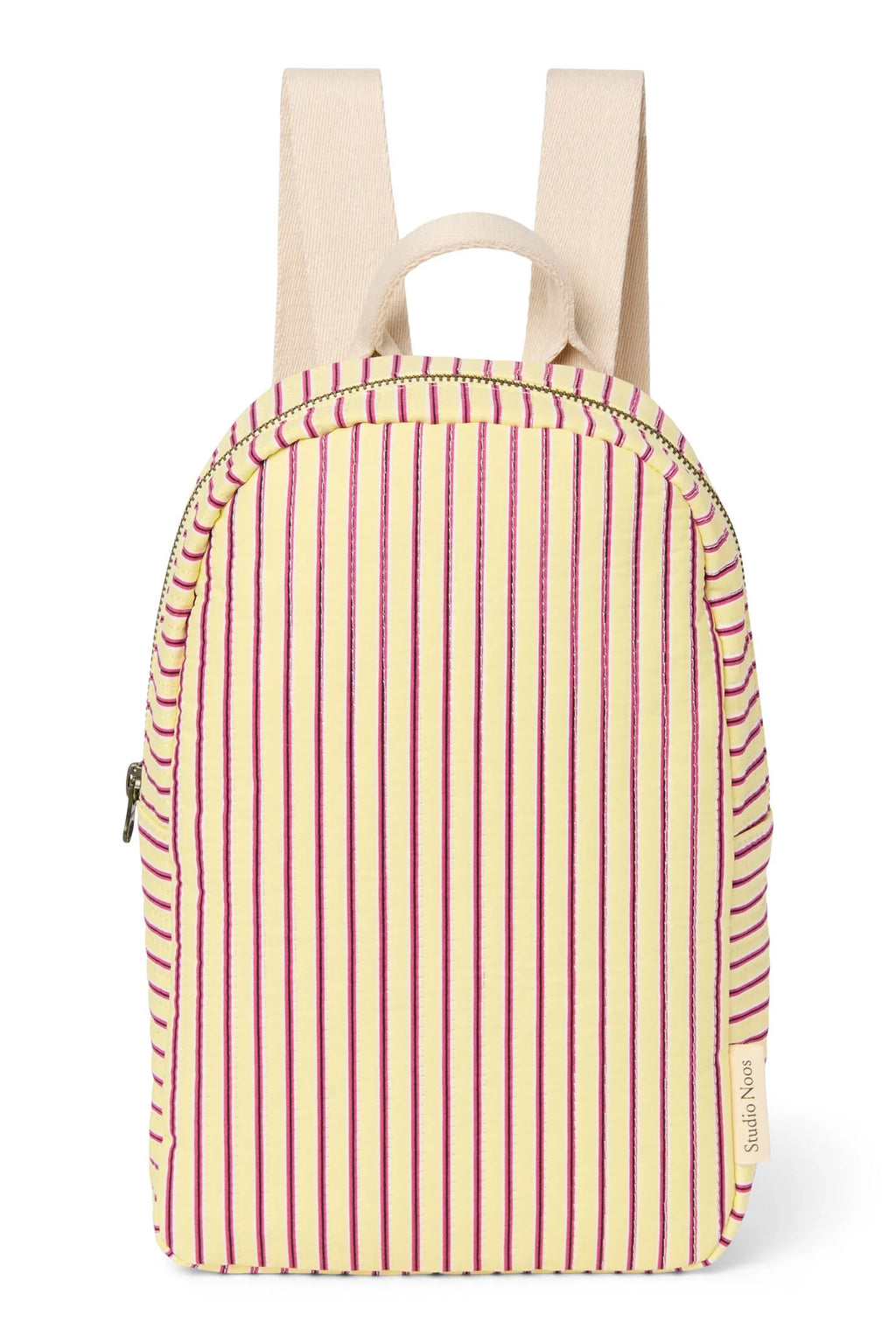 Poplin Striped Mini Backpack | Butter Yellow