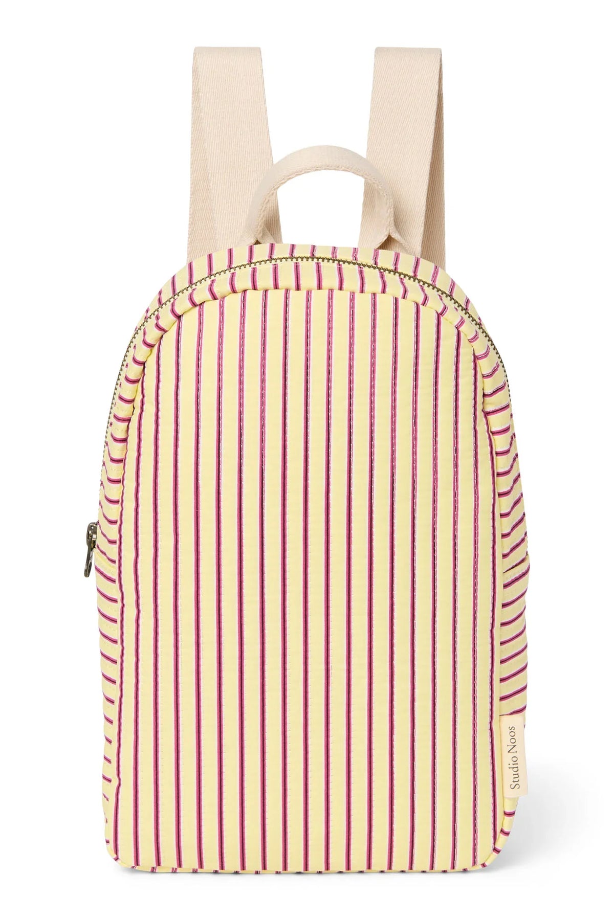 Poplin Striped Mini Backpack | Butter Yellow