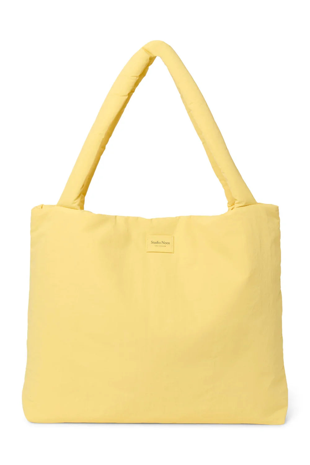 Butter Yellow Textured Puffy Mom Bag