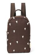 Brown Hearts Puffy Mini Backpack