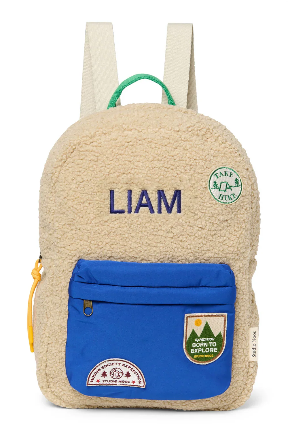 Ecru/Cobalt Teddy Midi Backpack