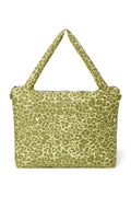 Green Leopard Cotton Diaper Bag
