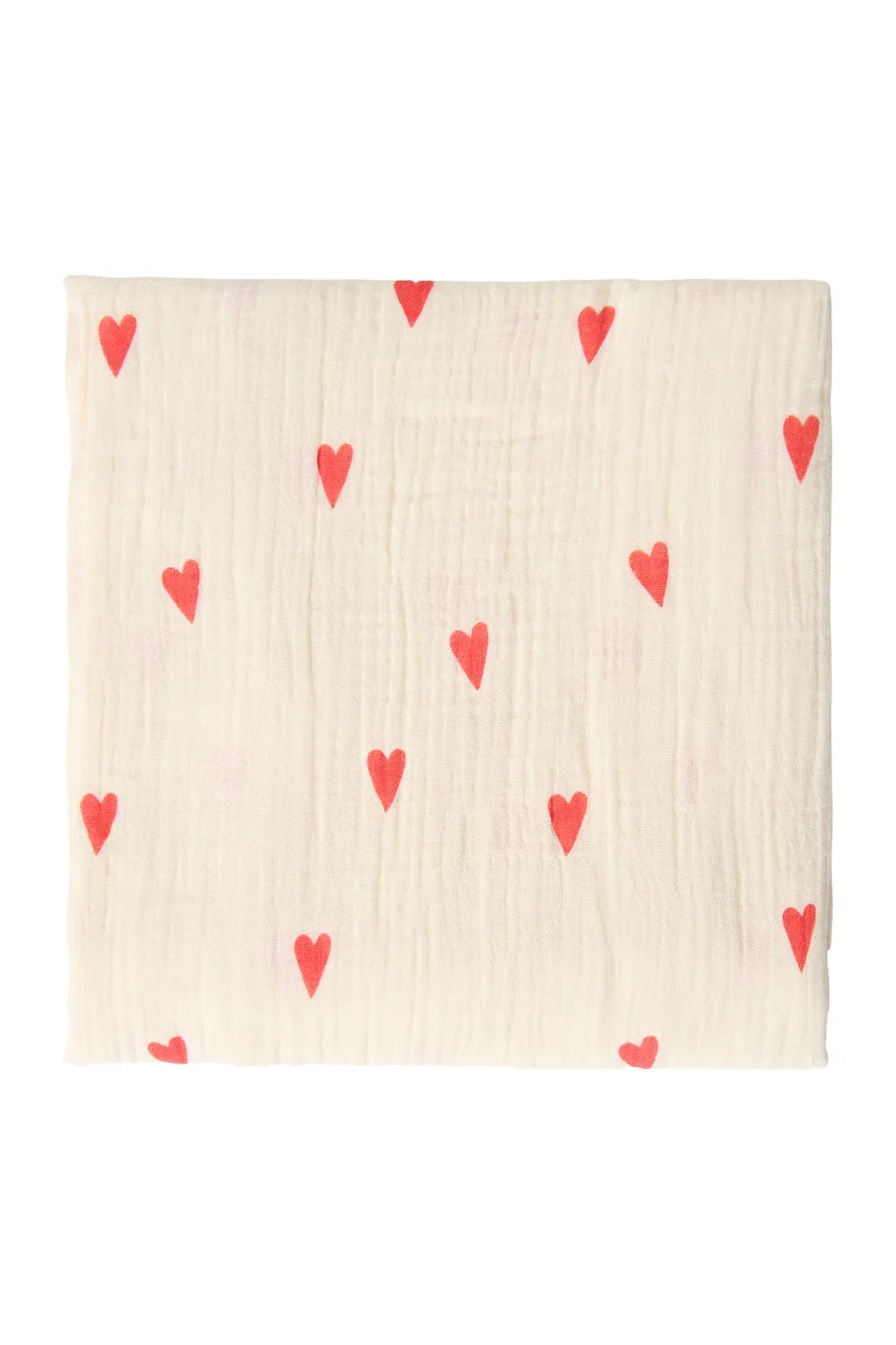 Light Blue Hearts Swaddle Print Large