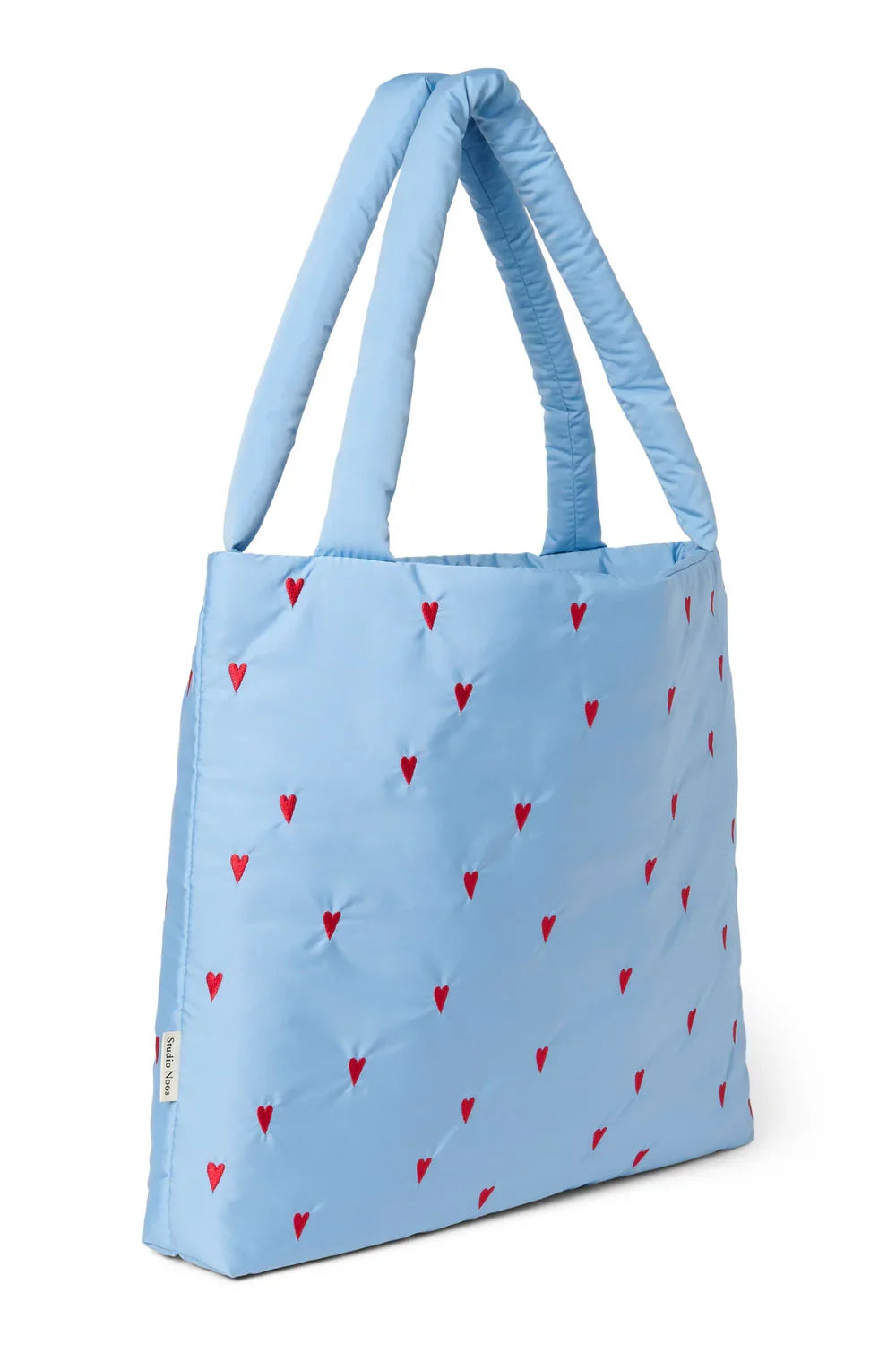 Brown Hearts Puffy Mom Bag