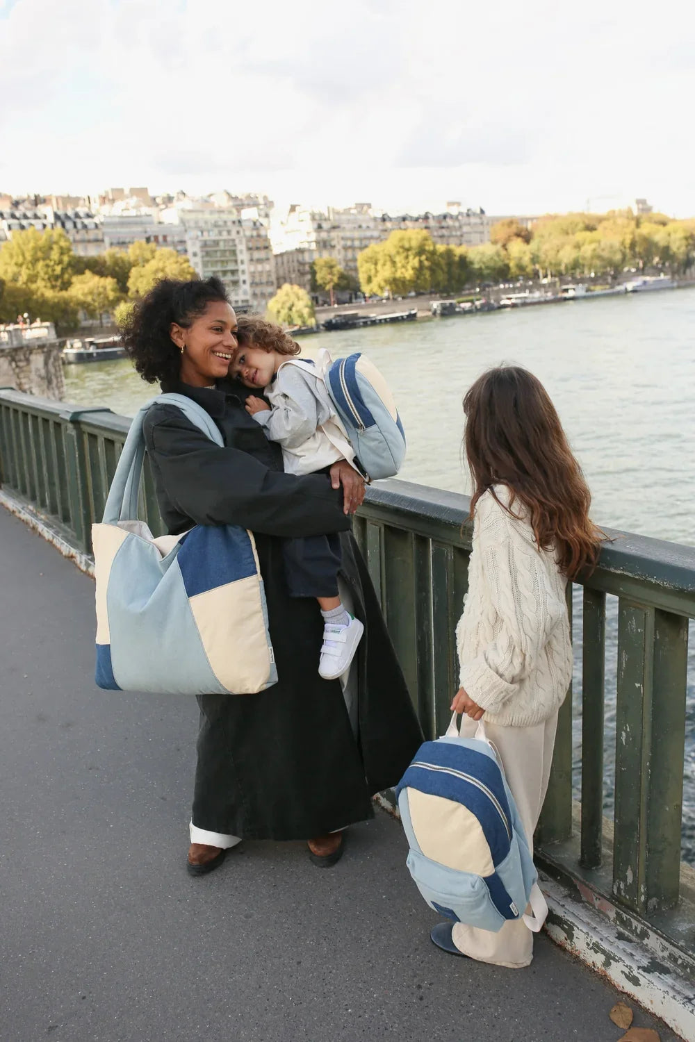 Denim Patchwork Mom Bag