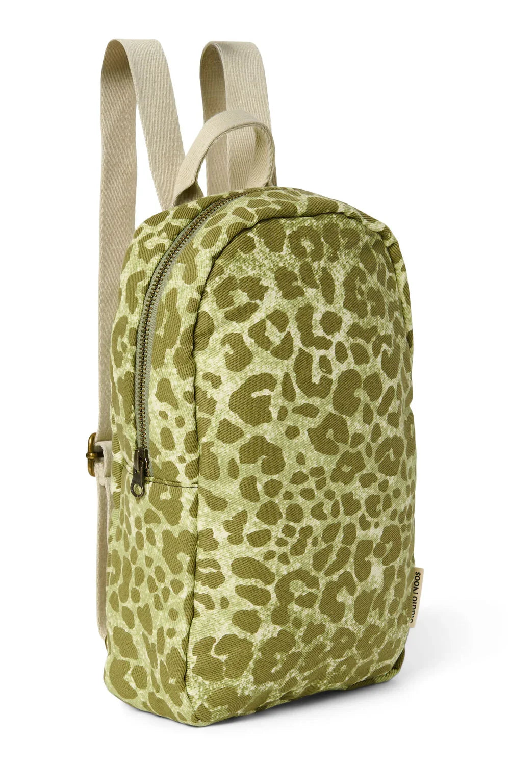Brown Leopard Cotton Mini Backpack