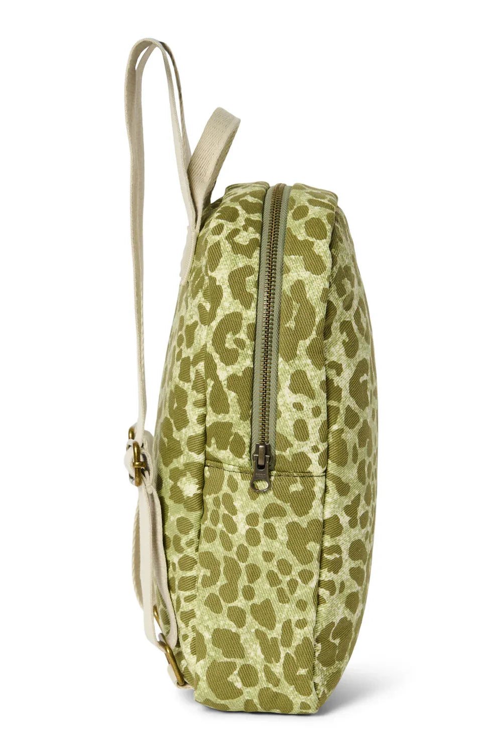 Brown Leopard Cotton Mini Backpack
