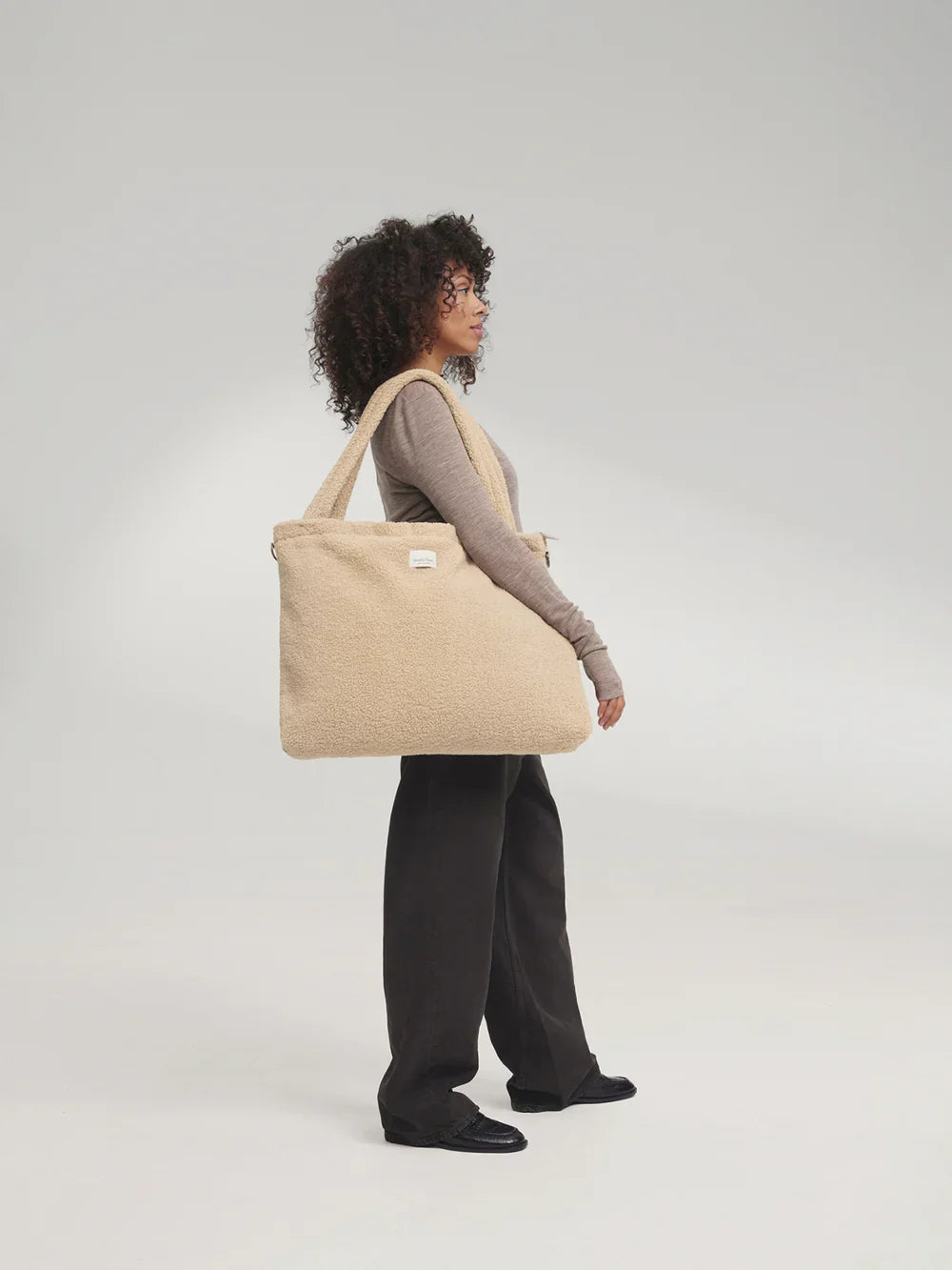 Ecru Teddy Diaper Bag