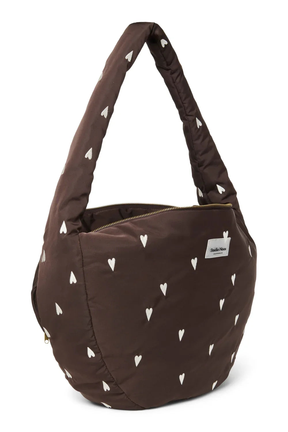 Light Blue Hearts Puffy Cross Body Bag