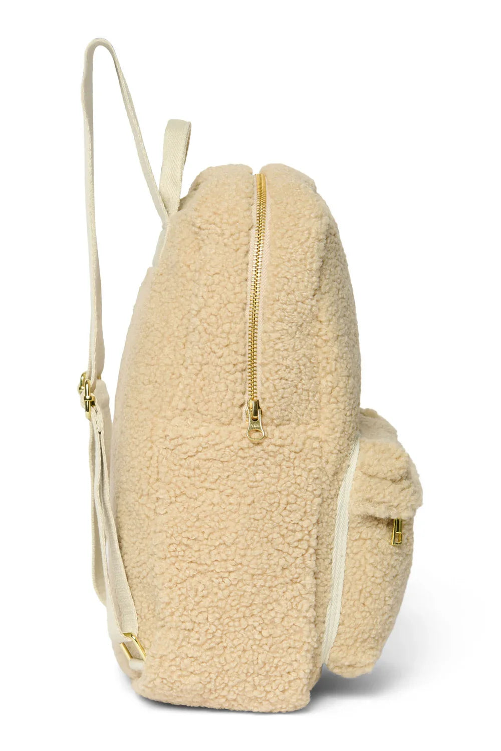Brown Teddy Midi Backpack Front Pocket