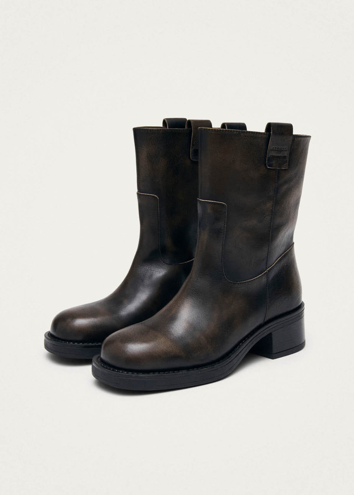 Rajan Vintage Effect Brown Leather Boots