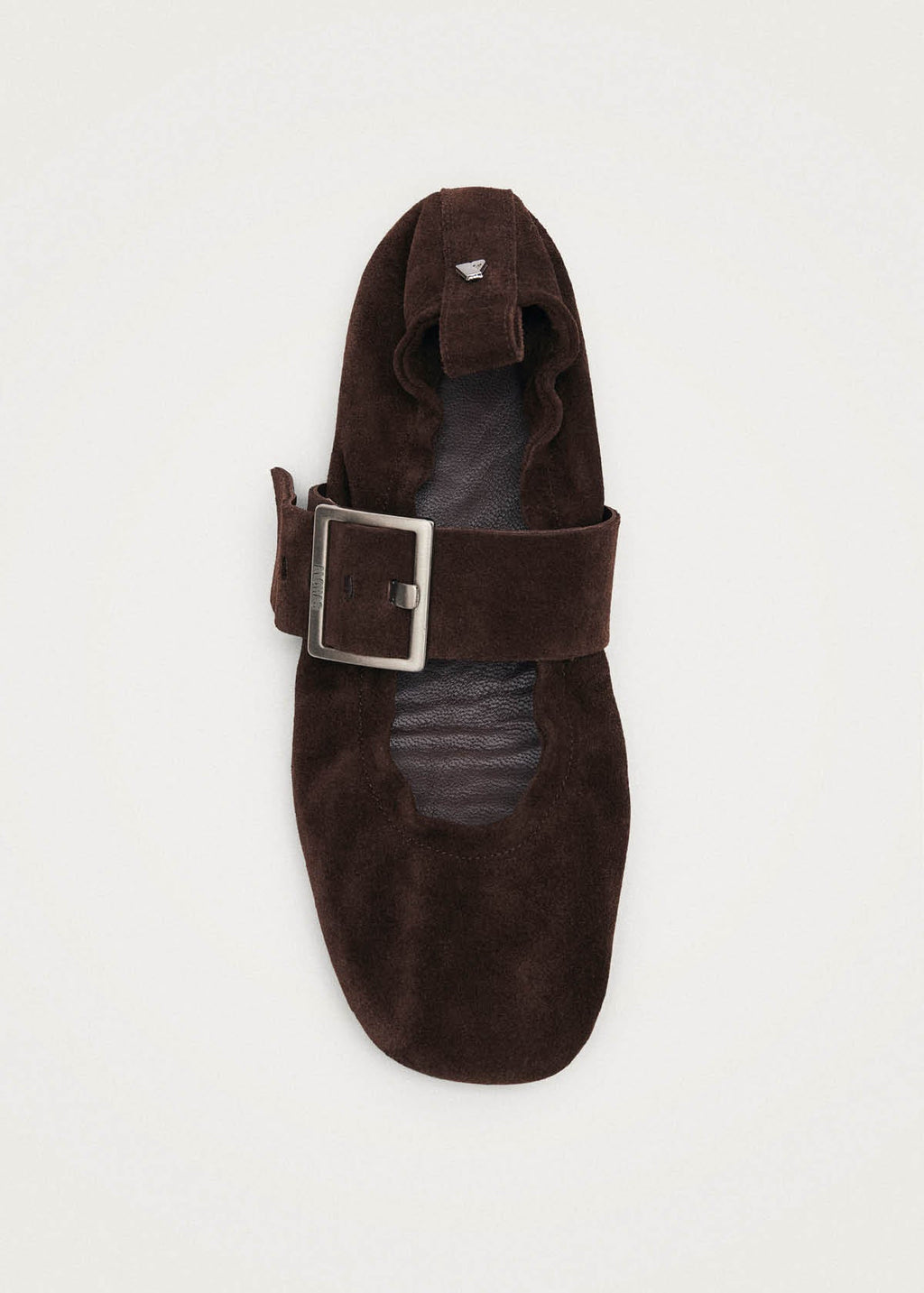 Sarea Suede Brown Leather Ballet Flats