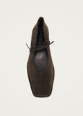 Sway Suede Coffee Brown Leather Ballet Flats