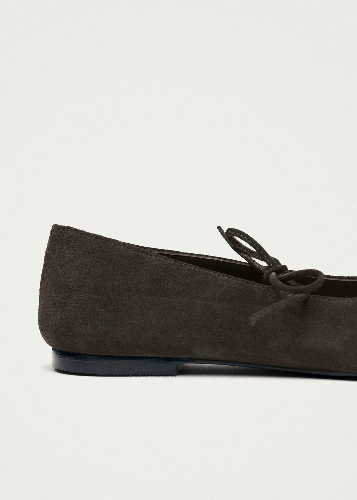 Sway Suede Coffee Brown Leather Ballet Flats