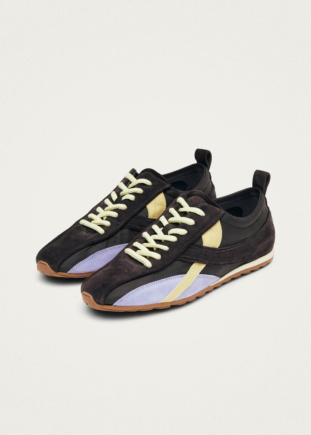 Tb.304 Nylon Brown Leather Sneakers
