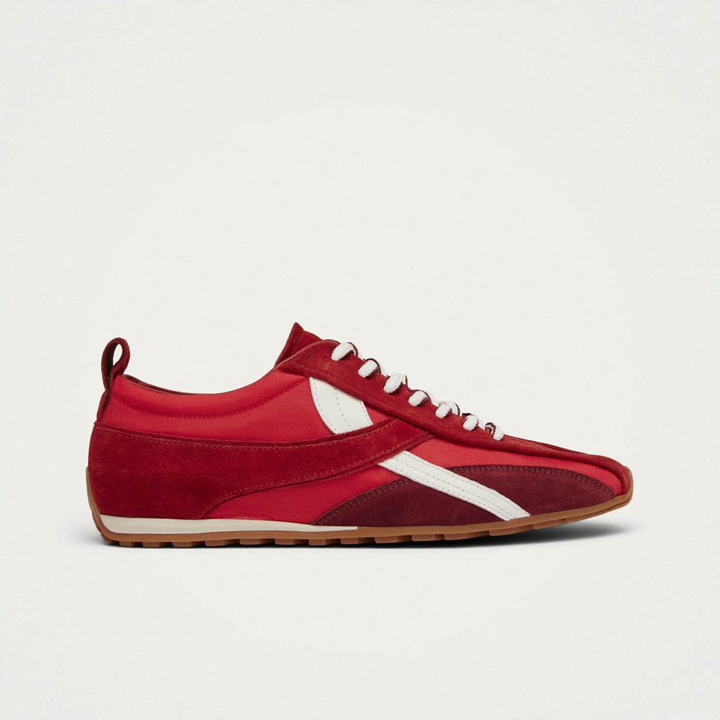 Tb.304 Nylon Red Leather Sneakers