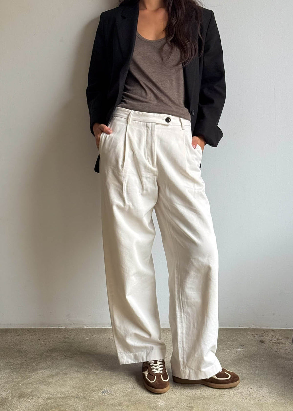 Tb.490 Rife Cocoa & Off White Leather Sneakers