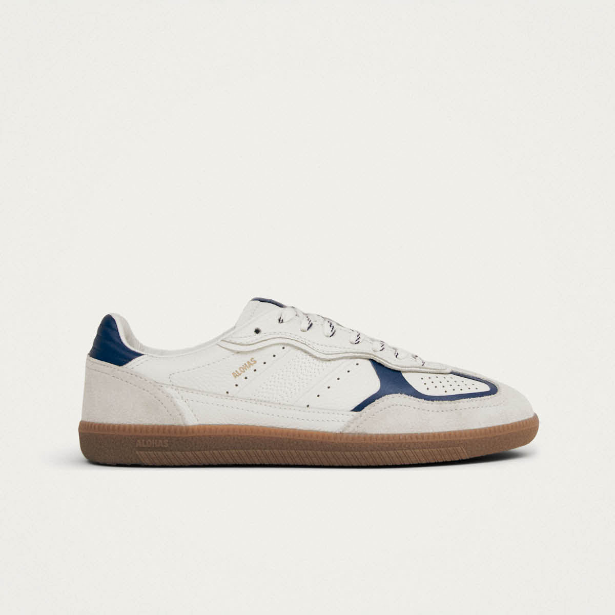 Tb.490 Rife Grain White Navy Leather Sneakers