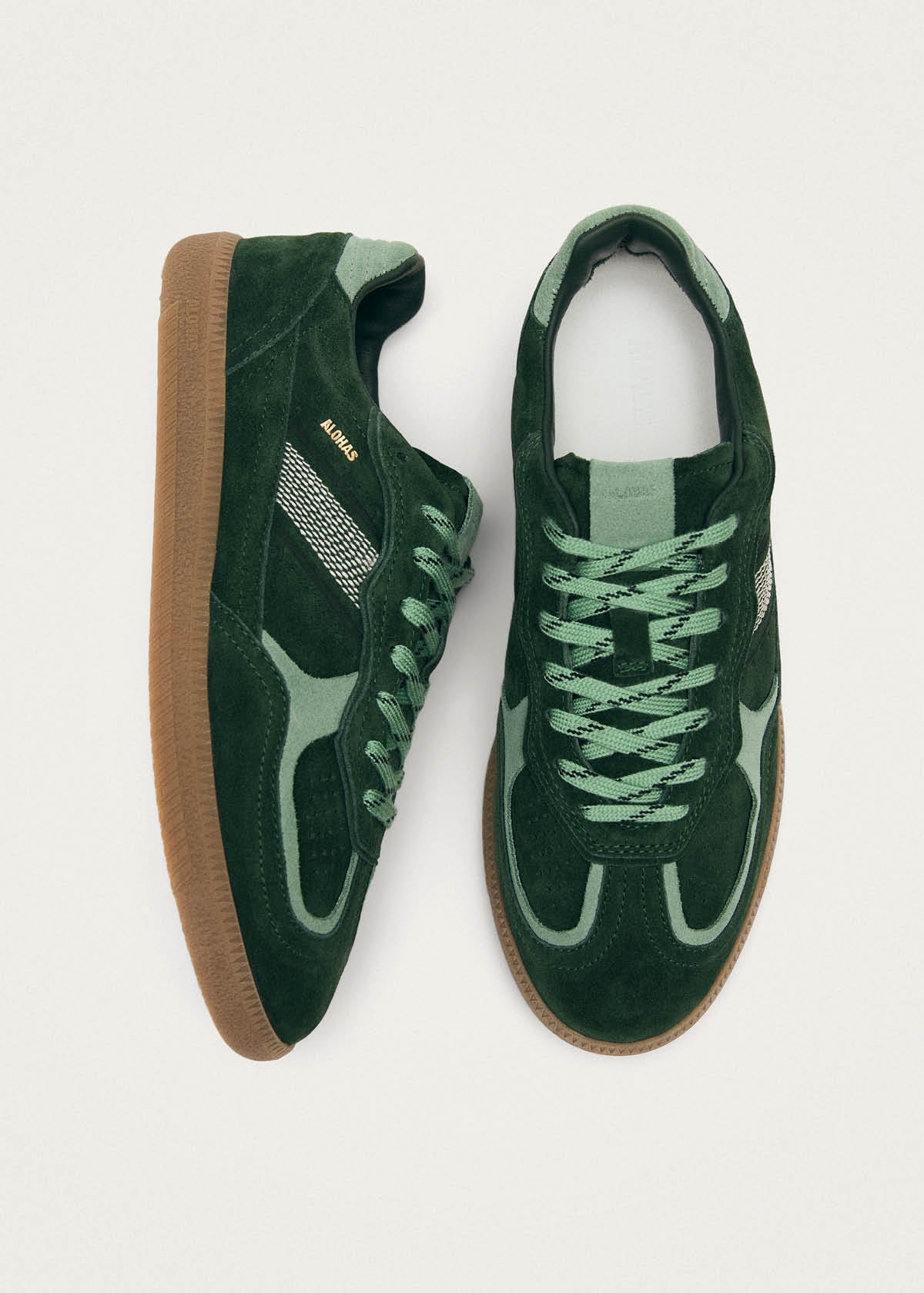 Tb.490 Rife Green Tones Leather Sneakers