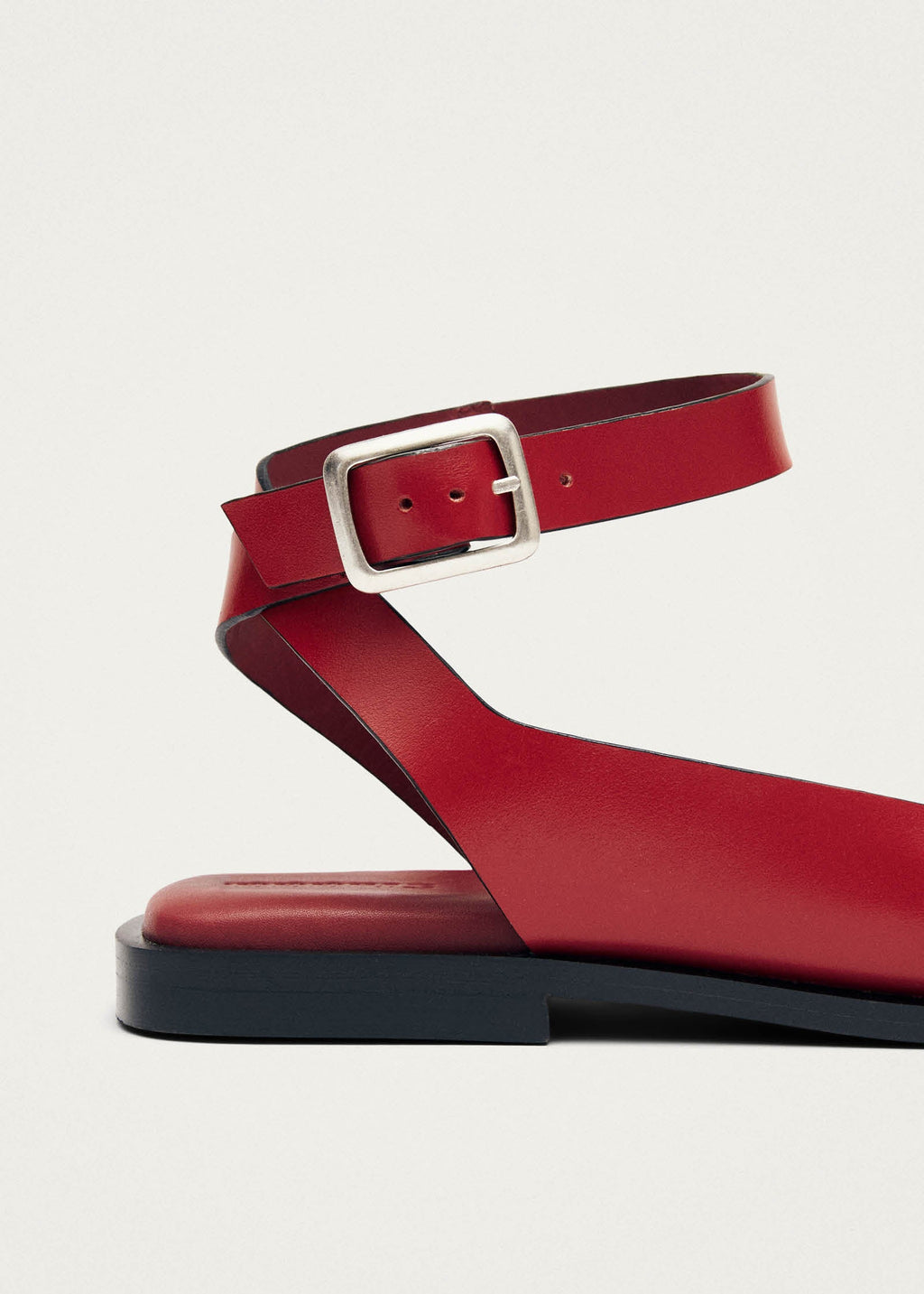 Tebas Red Leather Sandals